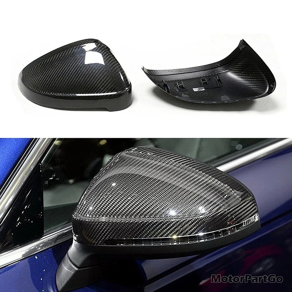 Real DRY Carbon Fiber Mirror Cover Exchange original 1 pair for   Audi B9 A4 S4 A5 S5 2016 - UP